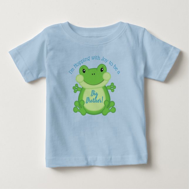 Frog Baby Shower Blue T-Shirt (Front)