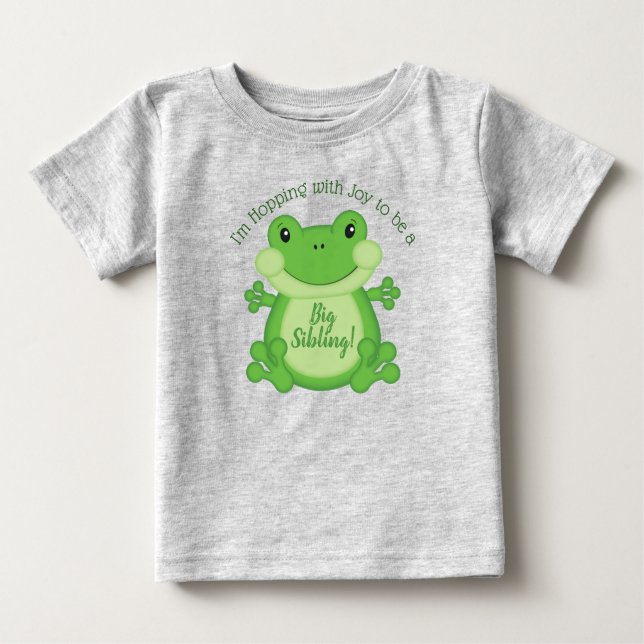 Frog Baby Shower Green Baby T-Shirt (Front)