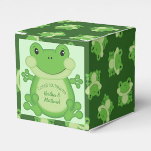 Frog Baby Shower Green Favour Box