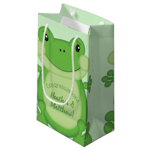 Frog Baby Shower Green Small Gift Bag