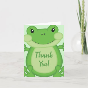 Frog Baby Shower Green Thank You Card