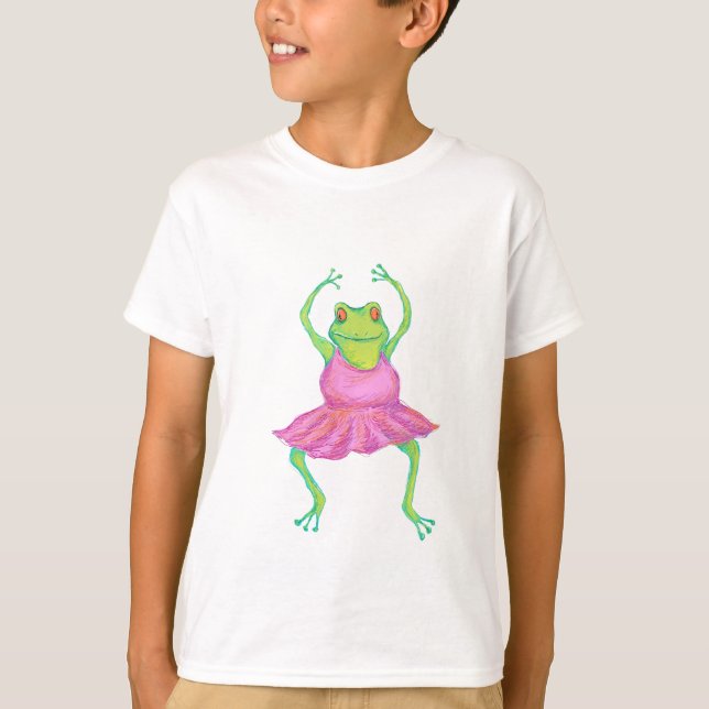 Frog Ballerina Kids' Shirt (Front)