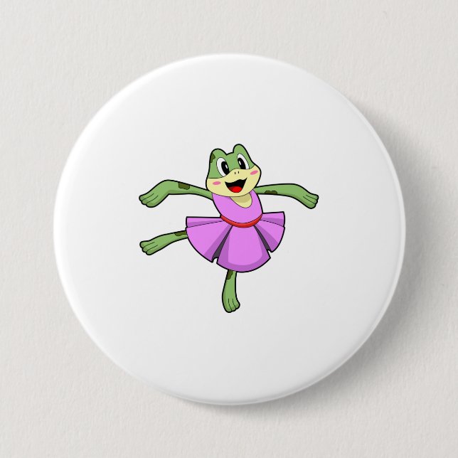 Frog Ballet Dance 7.5 Cm Round Badge (Front)