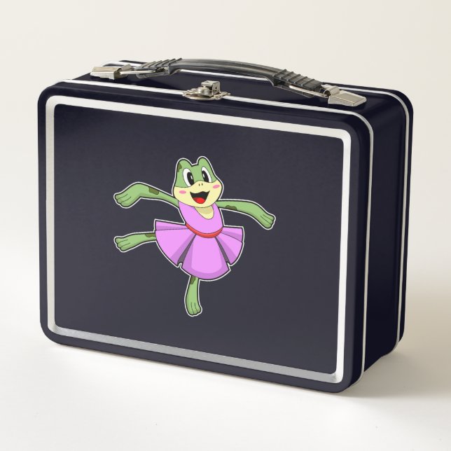 Frog Ballet Dance Metal Lunch Box (Front)