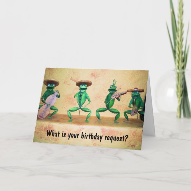 FROG BAND MEMBERS SAY HAPPY BIRTHDAY CARD (Front)