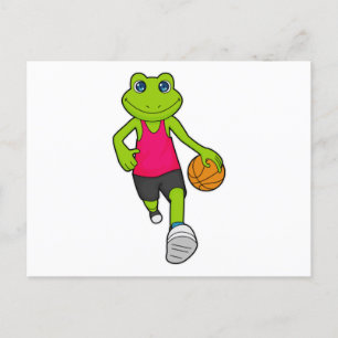 Frog Basketball player Basketball Postcard