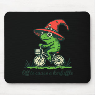 Frog Bicycle Wizard Hat Off to Cause Kerfuffle Men Mouse Pad