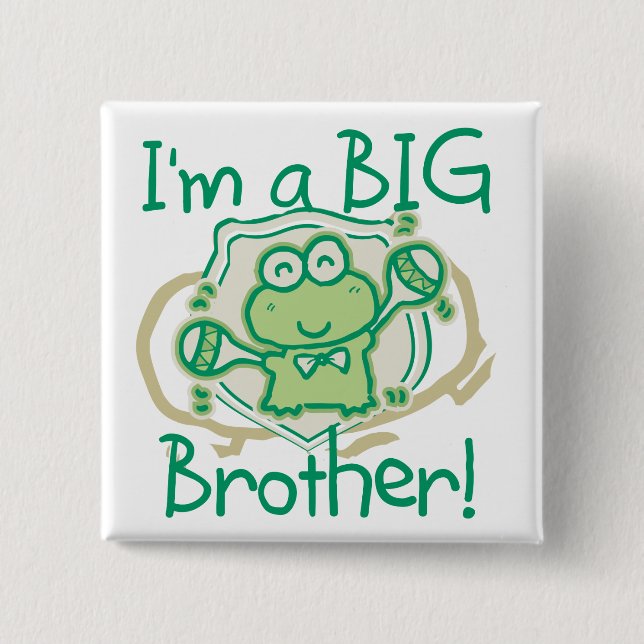 Frog Big Brother 15 Cm Square Badge (Front)