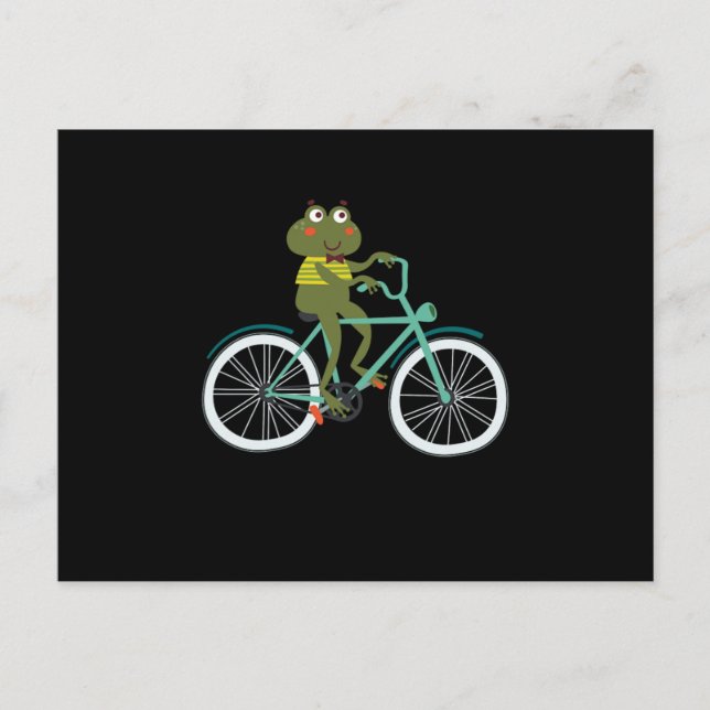 Frog Biking Cyclist Bike Bicycle Race BMX MTB Gift Postcard (Front)