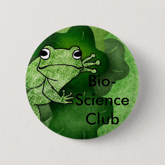 frog, Bio-Science Club 6 Cm Round Badge