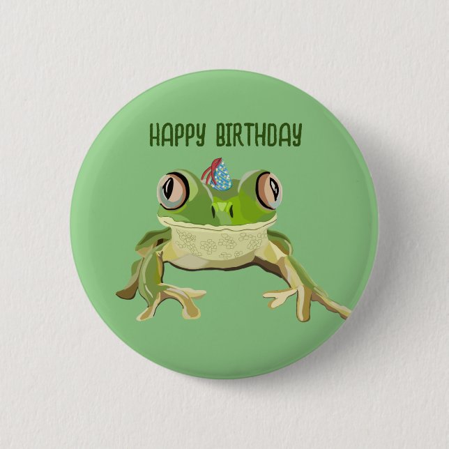 Frog Birthday Badge (Front)