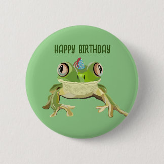 Frog Birthday Badge