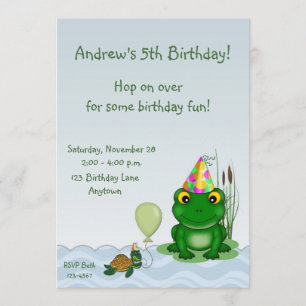 Frog Birthday Invitation