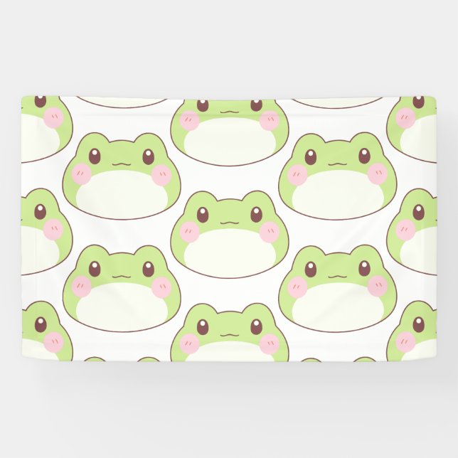 Frog Birthday Kids Art Banner (Horizontal)