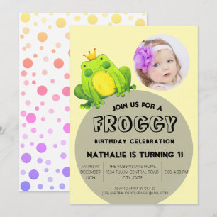 Frog Birthday Party Invitation