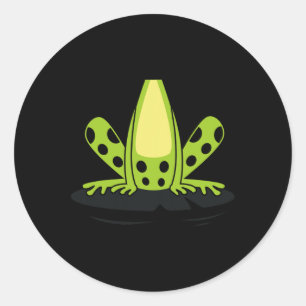 Frog Body Costume Cute Easy Reptile Halloween Gift Classic Round Sticker
