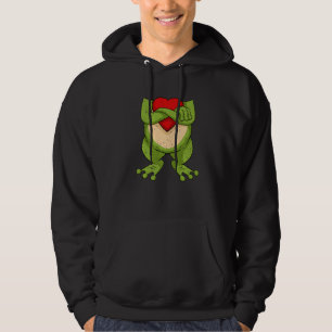 Frog Body Costume Valentines Day Cute Amphibian He Hoodie