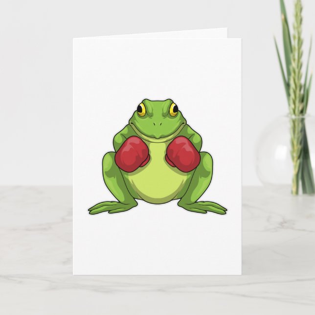 Frog Boxer Boxing gloves Card (Front)