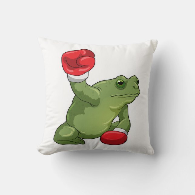 Frog Boxer Boxing gloves Cushion (Front)