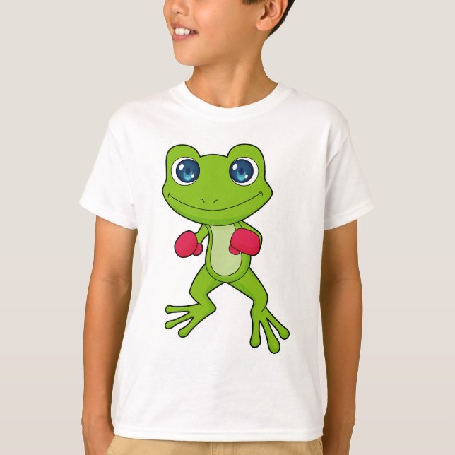 Frog Boxing Boxer Boxing gloves T-Shirt (Front)
