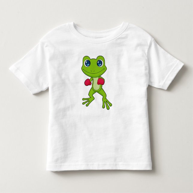 Frog Boxing Boxer Boxing gloves Toddler T-Shirt (Front)