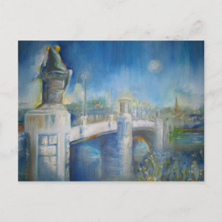 Frog Bridge at Night Postcard