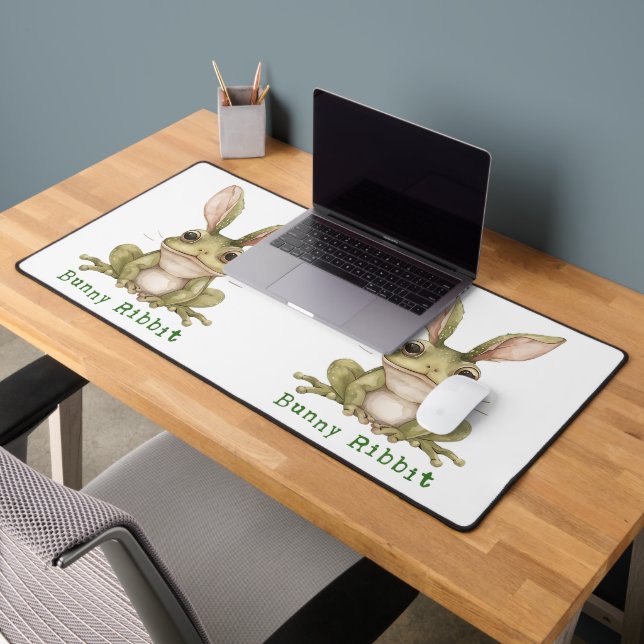 Frog Bunny Rabbit Floppy Ears Toad Funny Easter  Desk Mat (Office 2)