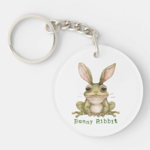 Frog Bunny Rabbit Floppy Ears Toad Funny Easter  Key Ring
