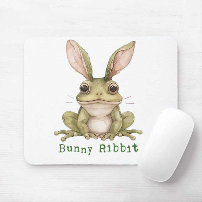 Frog Bunny Rabbit Floppy Ears Toad Funny Easter  Mouse Pad (With Mouse)