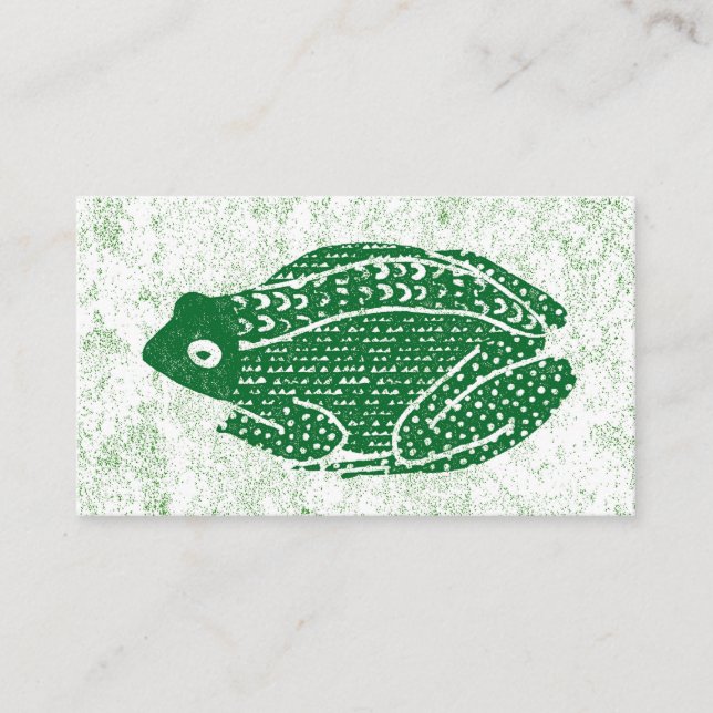 Frog Business Cards - Green Frog (Front)