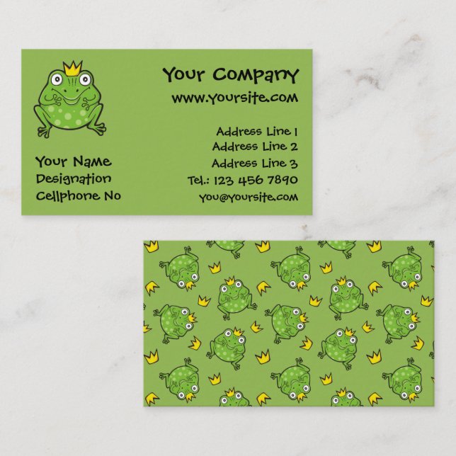 Frog Cartoon Business Card (Front/Back)
