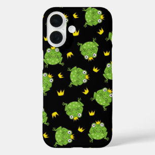 Frog Cartoon Pattern iPhone 16 Case