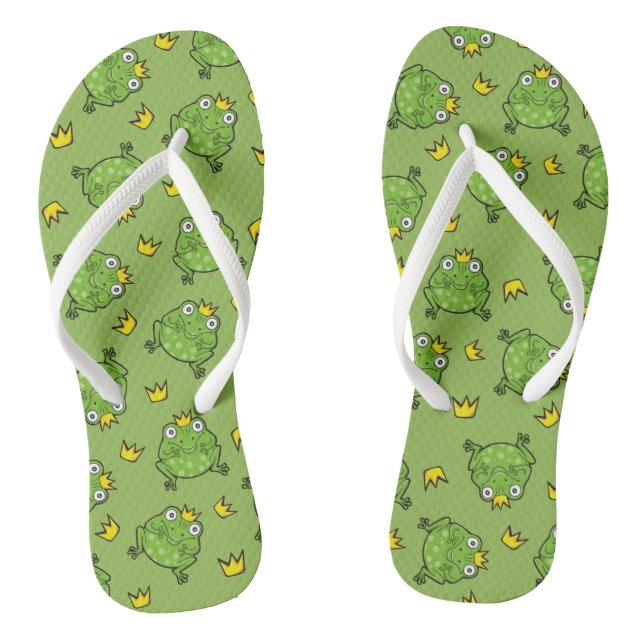 Frog Cartoon Pattern Thongs (Footbed)