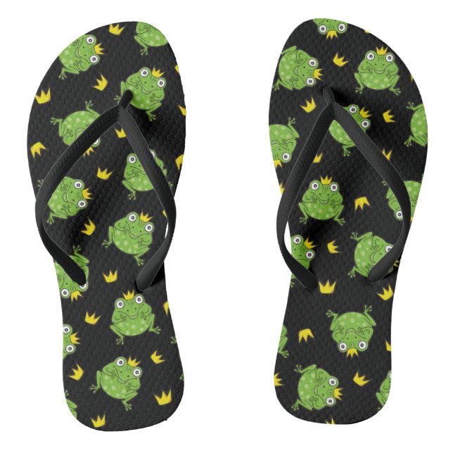 Frog Cartoon Pattern Thongs (Footbed)