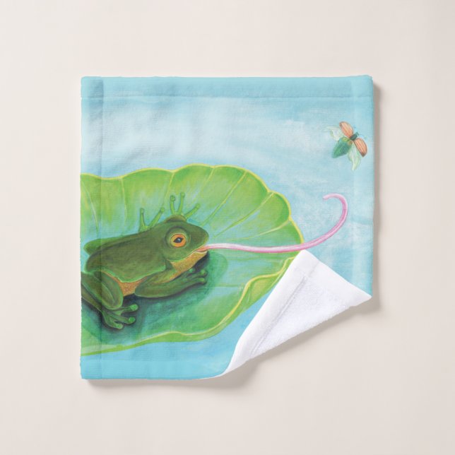 Frog Catching Bug Wash Cloth (Wash Cloth)
