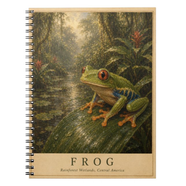 Frog Central America VINTAGE Notebook (Front)