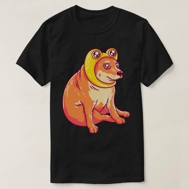 Frog Cheems  Yellow  Shibe  Shiba Inu  Baby Cheems T-Shirt (Design Front)