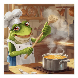 Frog Chef Cooking Happiness – FrogPosters Poster