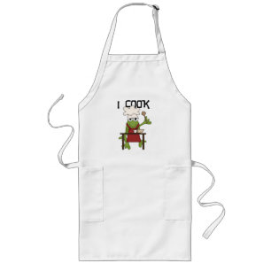 Frog Chef I Cook Tshirts and Gifts Long Apron