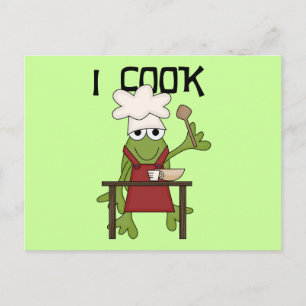 Frog Chef I Cook Tshirts and Gifts Postcard