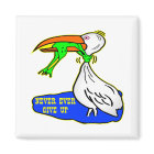 Frog Choking Bird Never Ever Give Up