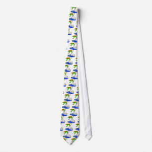 Frog Choking Bird Never Ever Give Up Tie