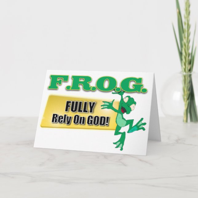 FROG CHRISTIAN ACRONYM FULLY RELY ON GOD CARD (Front)