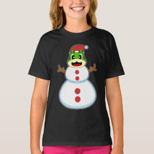 Frog Christmas Snowman T-Shirt