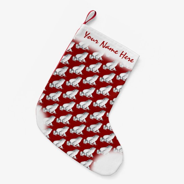 Frog Christmas Stocking Custom Bullfrog Stocking (Front (Hanging))