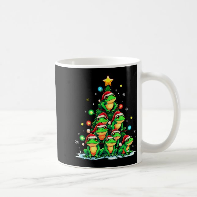 Frog Christmas Tree Funny Hopper Holiday Cute Frog Coffee Mug (Right)