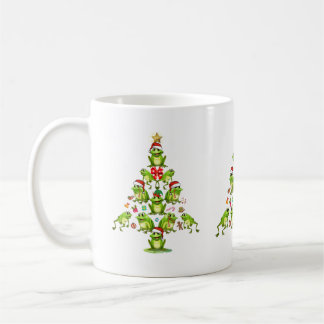 Frog Christmas Tree Gift Funny Christmas Frog  Coffee Mug