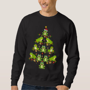Frog Christmas Tree Gift Funny Christmas Frog Sweatshirt