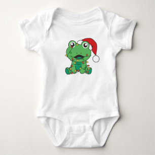 Frog Christmas Winter Animals Holiday Frogs Baby Bodysuit
