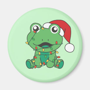 Frog Christmas Winter Animals Holiday Frogs Magnet
